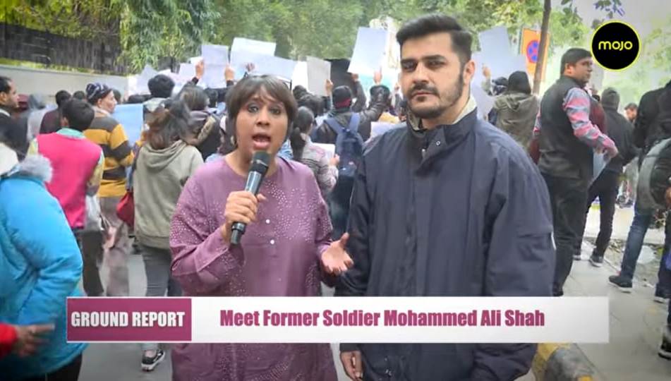 Major Mohommed Ali Shah during a live conversation with noted Indian journalist Barkha Dutt