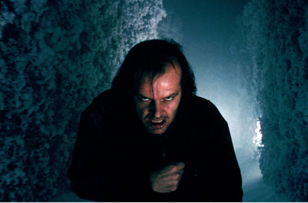 Jack Nicholson in a still from The Shining