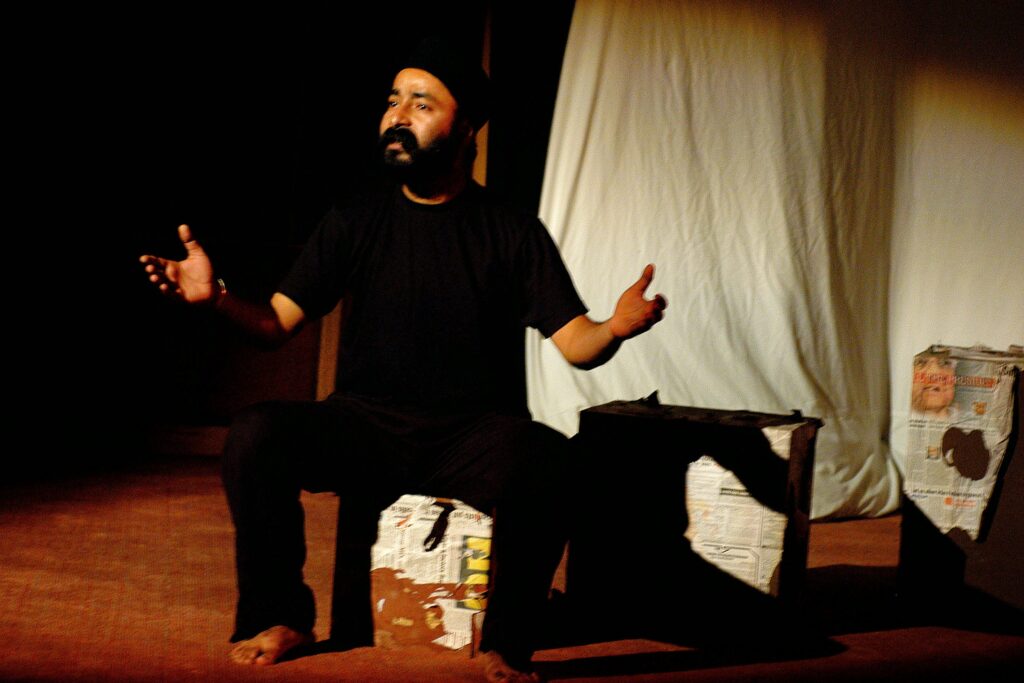 Kuljeet Singh performing on stage