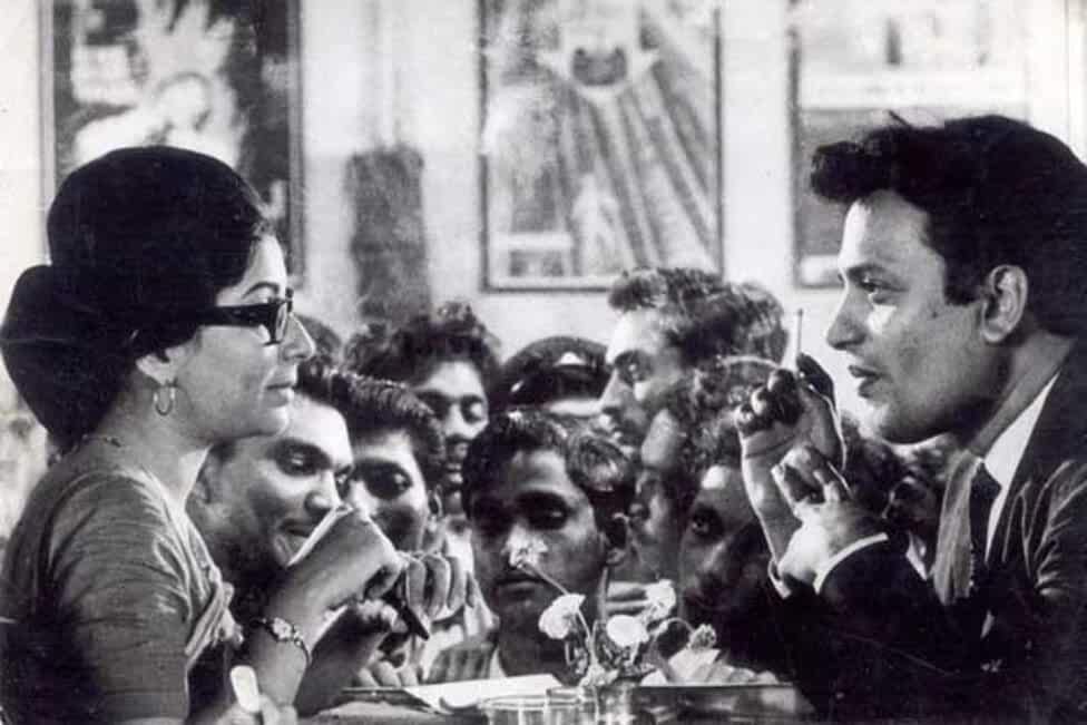 Sharmila Tagore and Uttam Kumar in a still from Nayak