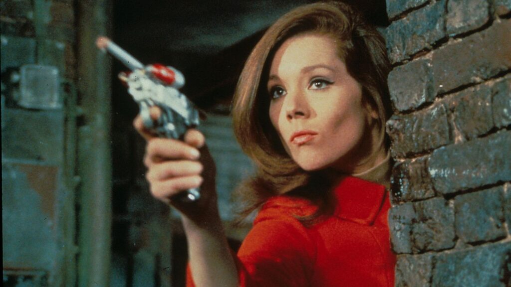 Diana Rigg in a still from the TV series 'The Avengers' 