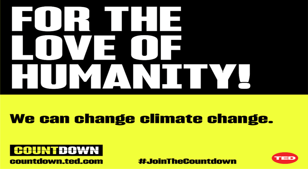 TED #JoinTheCountdown initiative to champion and accelerate solutions to the climate crisis.