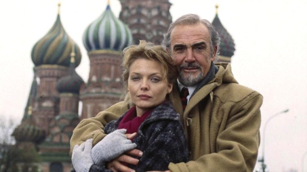Sean Connery and Michelle Pfeiffer in a still from The Russia House