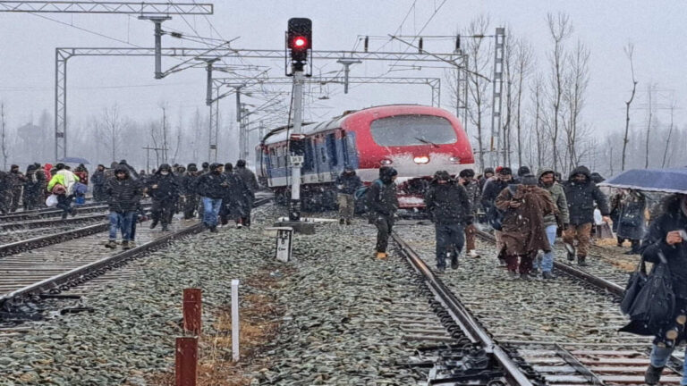 Train Bound for Baramulla Banihal Derails Near Kashmir’s Mazhama Railway Station