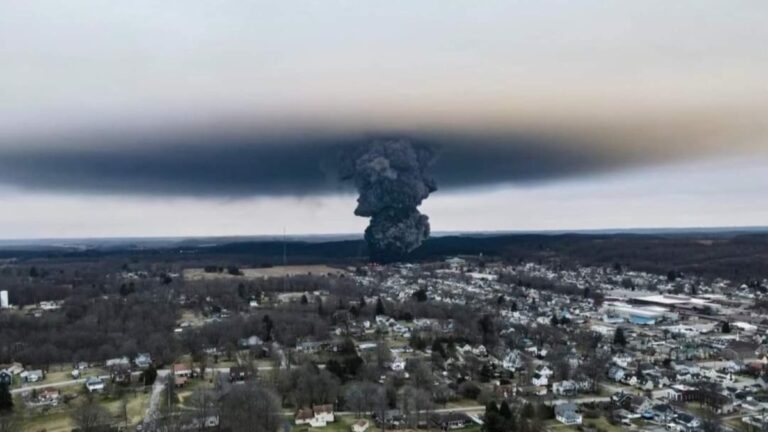 Ohio: Train Carrying Hazardous Chemicals Derails, Causing Environmental Concern