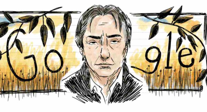Alan Rickman Google Doodle