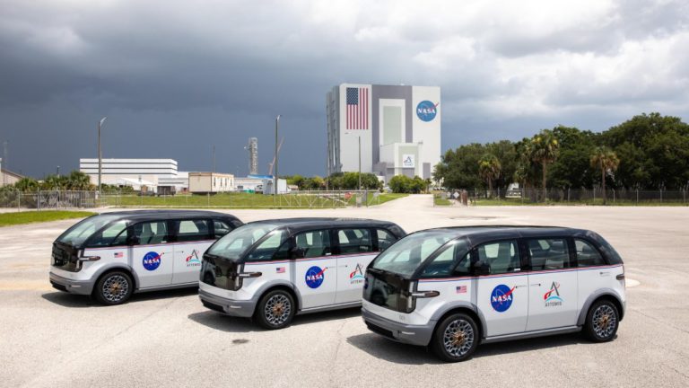 Canoo Delivers Futuristic Electric “Astrovans” for NASA’s Artemis Missions